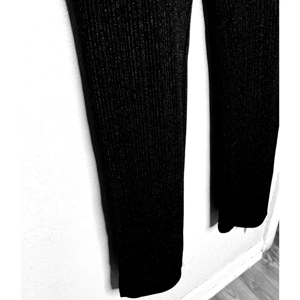 NWT Reformation Largo Black High Rise Side Slit Flare Disco Pants Size L - Picture 8 of 8
